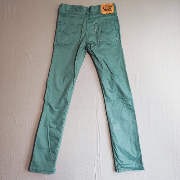 Levis 510 jeans women's size 12 reg. 26X26  green super skinny, stretch - Picture 3 of 12